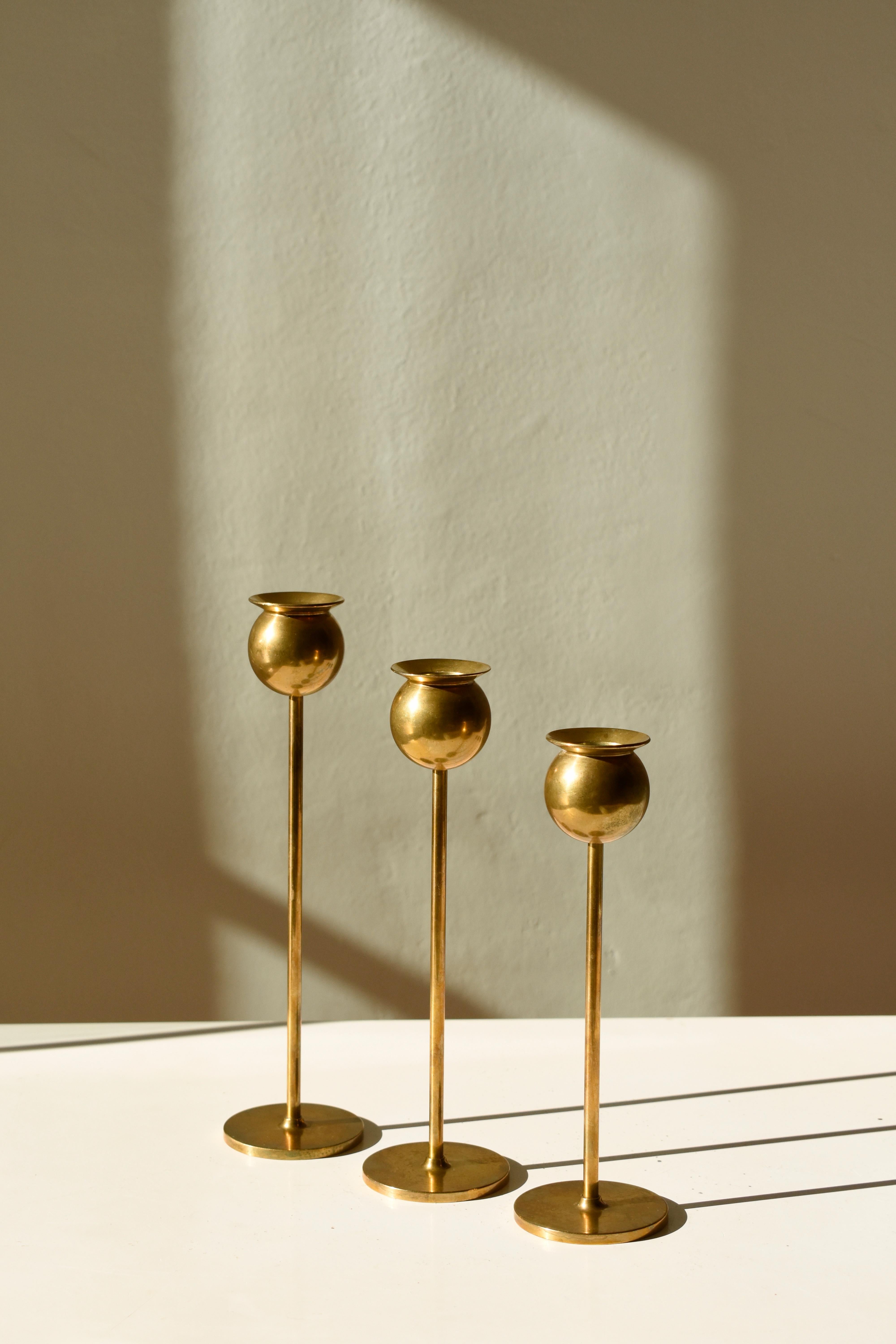 Scandinavian Modern Set of three candleholders model 