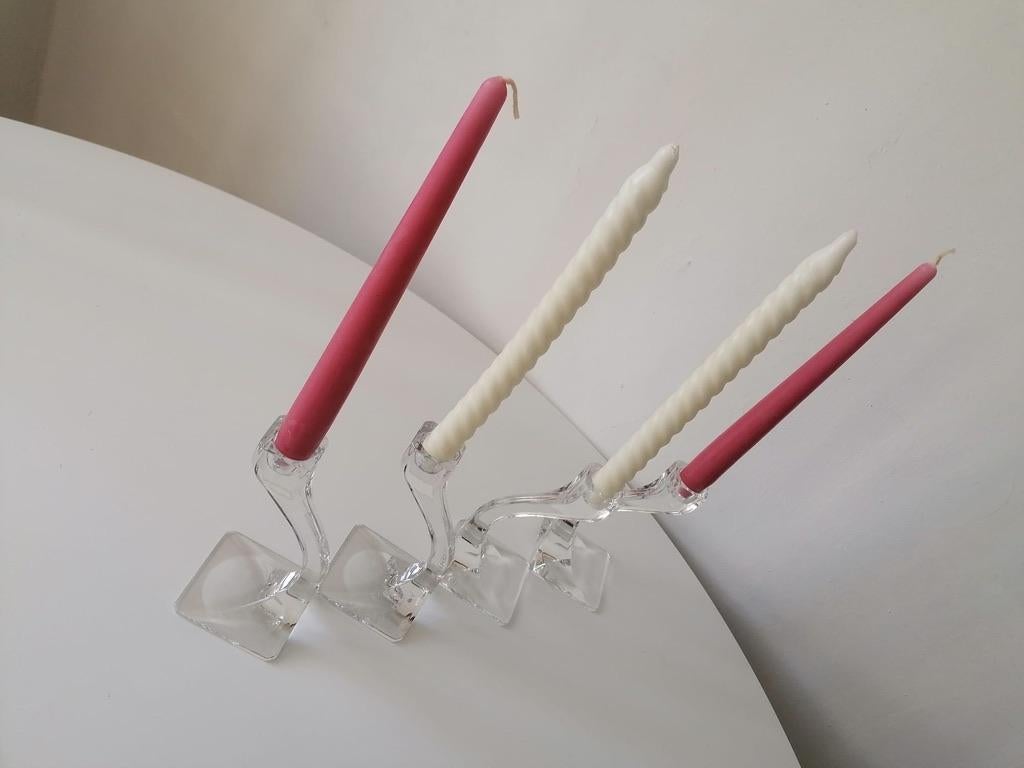 Set of Three Candlesticks by Riedel Austria from the 1970s For Sale 4