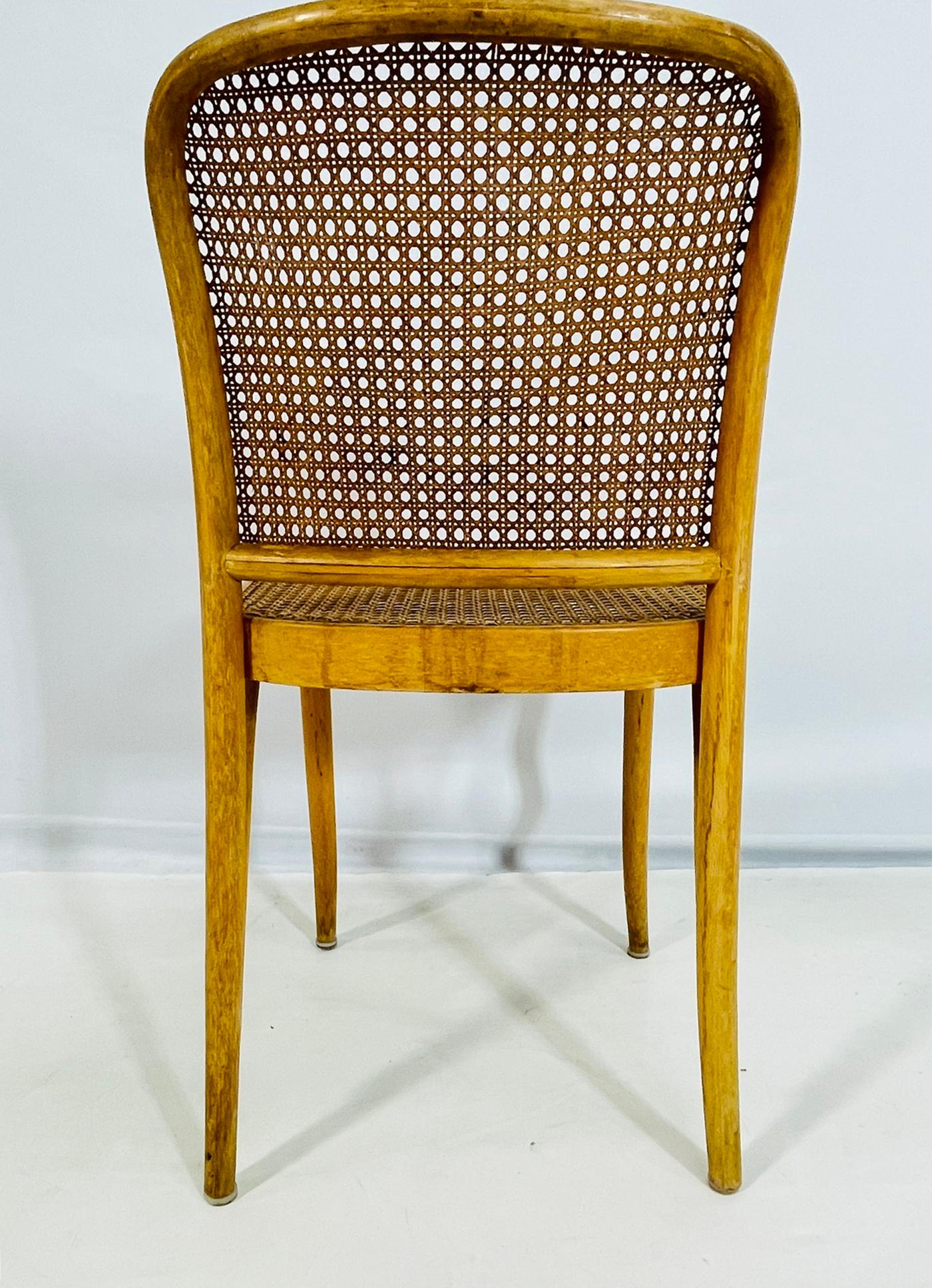 Ensemble de trois chaises d'appoint en rotin et bois cintré de Loewenstein/Oggo, États-Unis, années 1960 en vente 5
