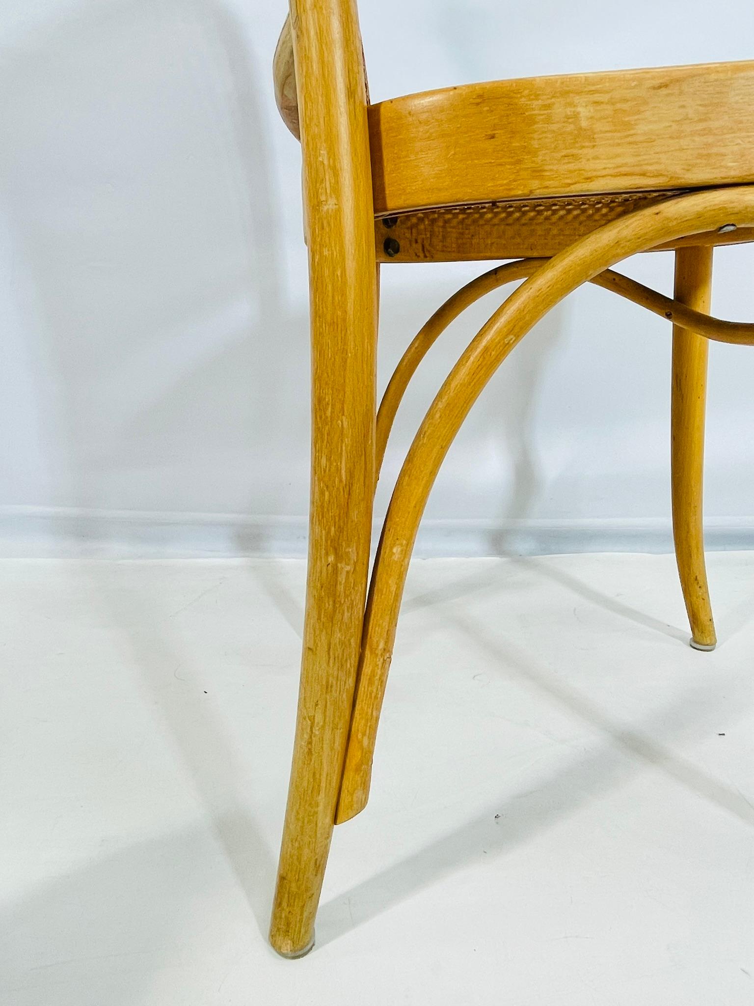 Ensemble de trois chaises d'appoint en rotin et bois cintré de Loewenstein/Oggo, États-Unis, années 1960 en vente 7