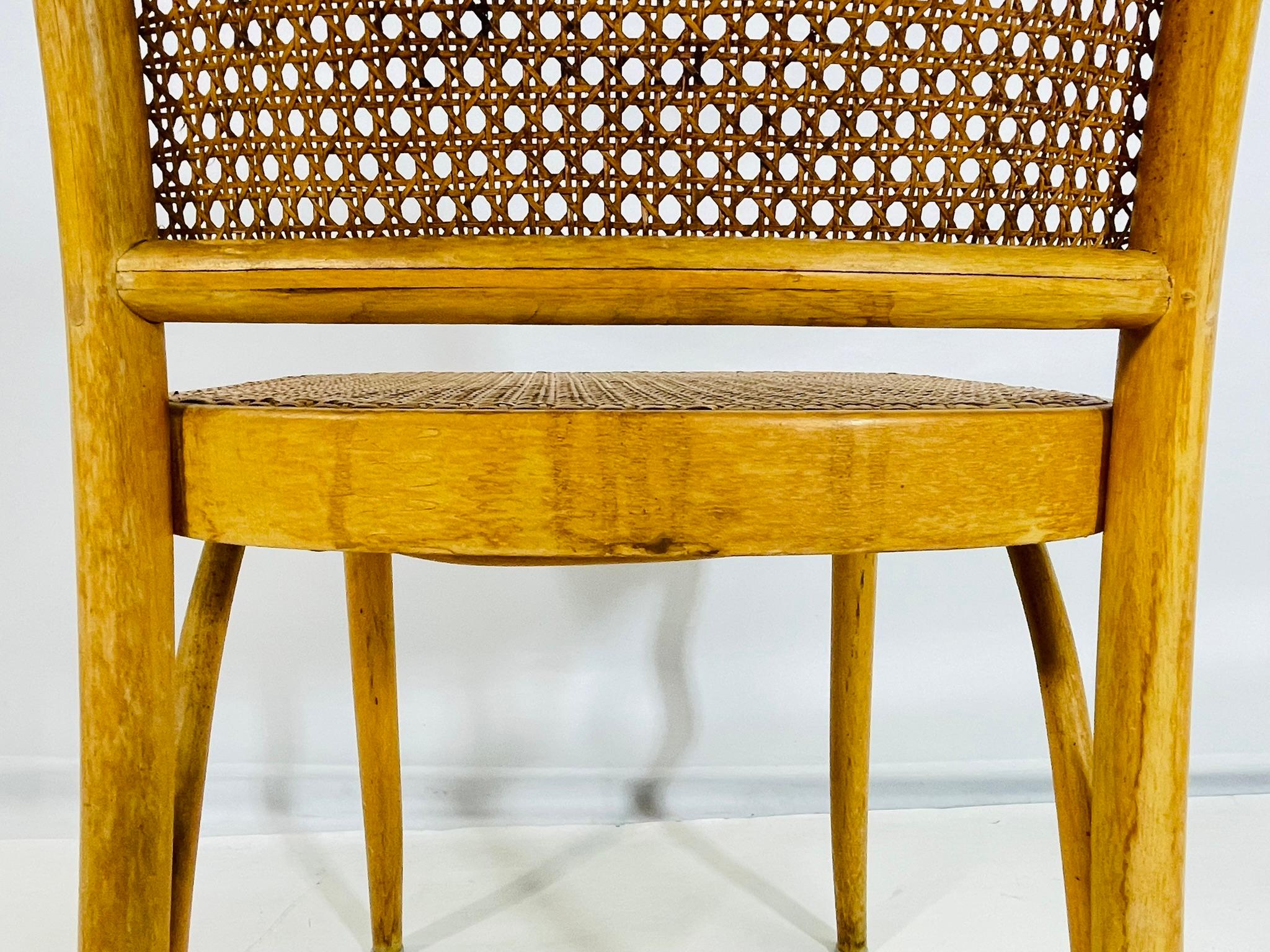Ensemble de trois chaises d'appoint en rotin et bois cintré de Loewenstein/Oggo, États-Unis, années 1960 en vente 9