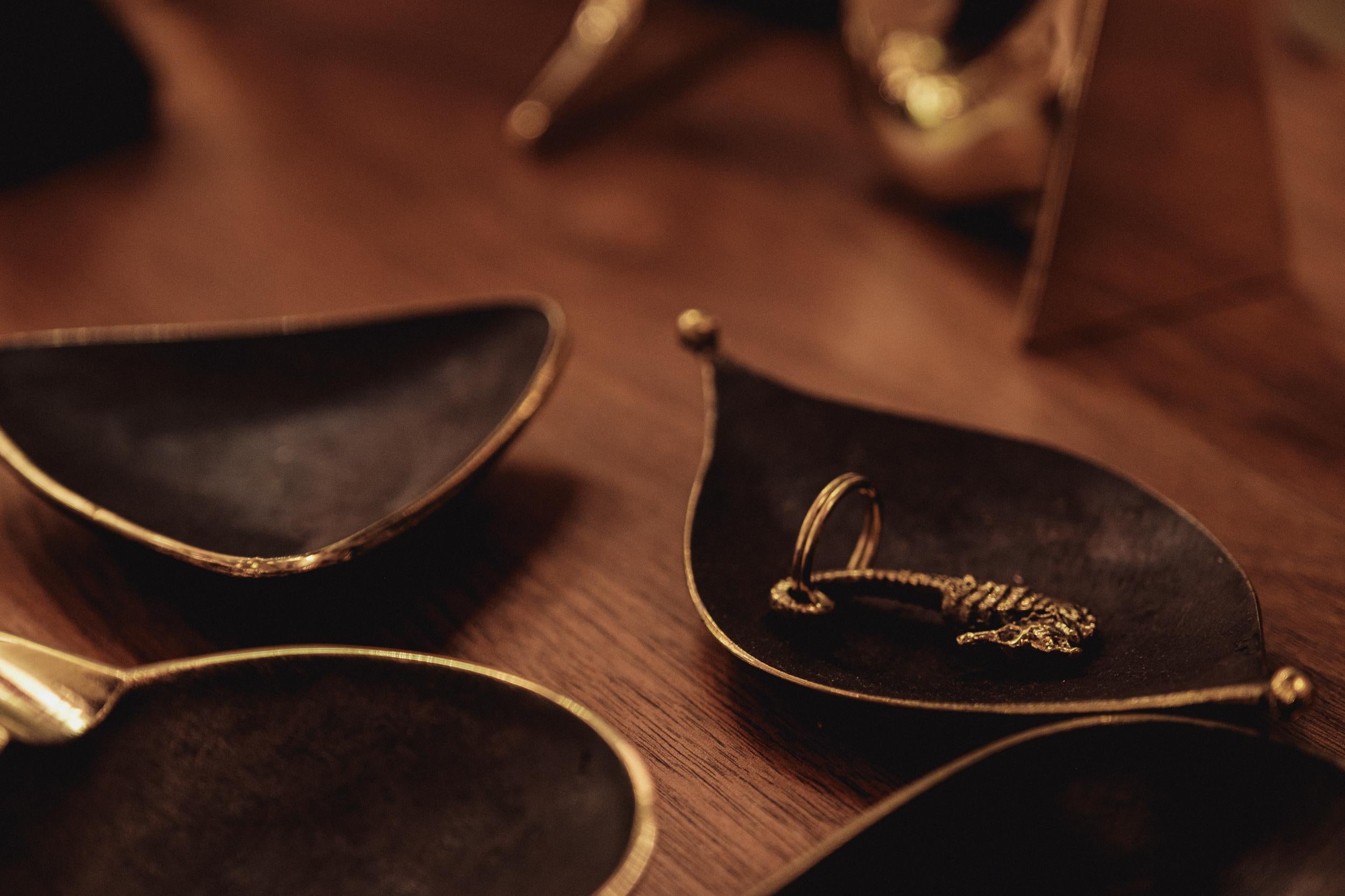 Set of Three Carl Auböck Brass Bowls For Sale 10