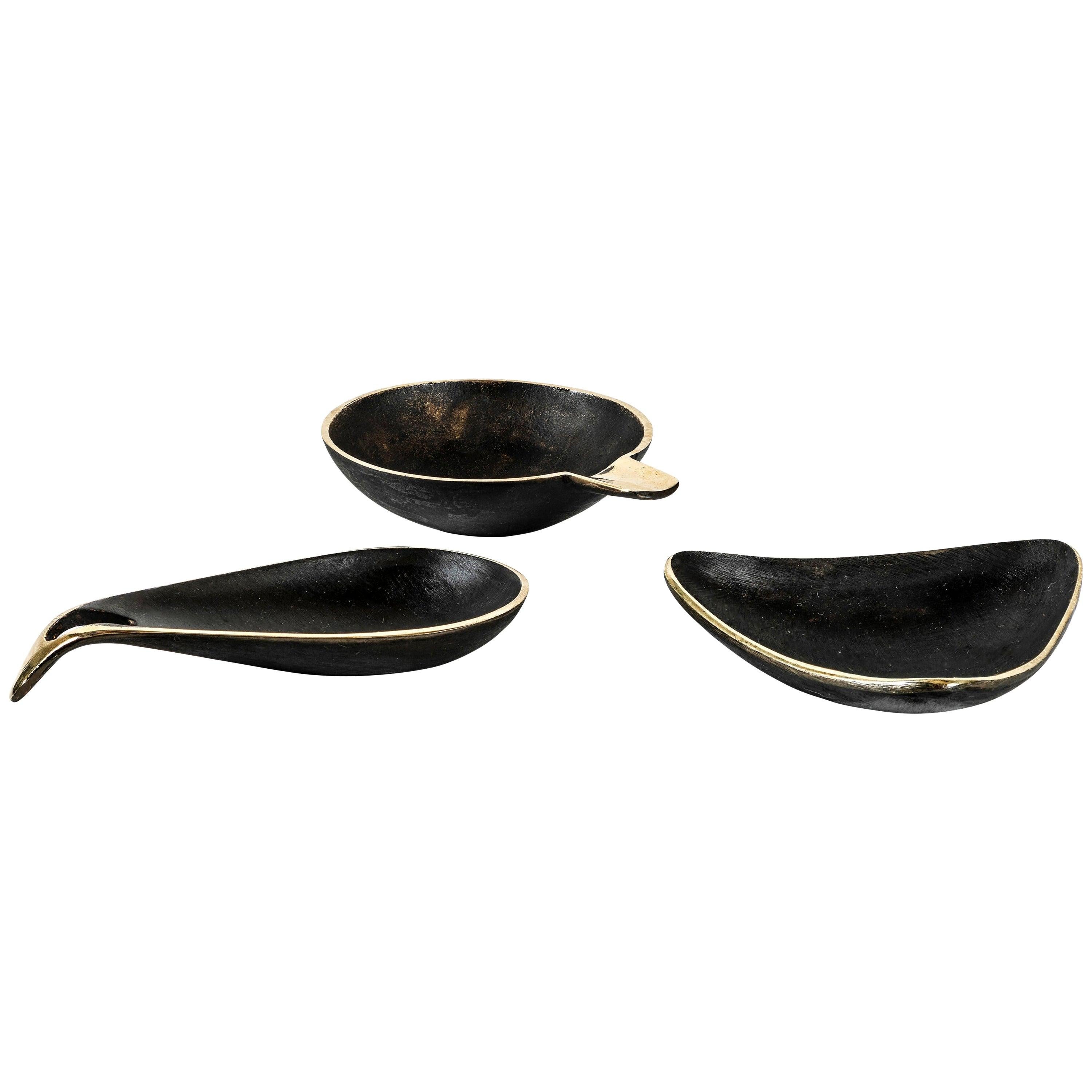 Set of Three Carl Auböck Brass Bowls