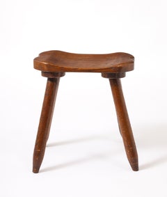 Set of Three Carved Stools, France 1950's