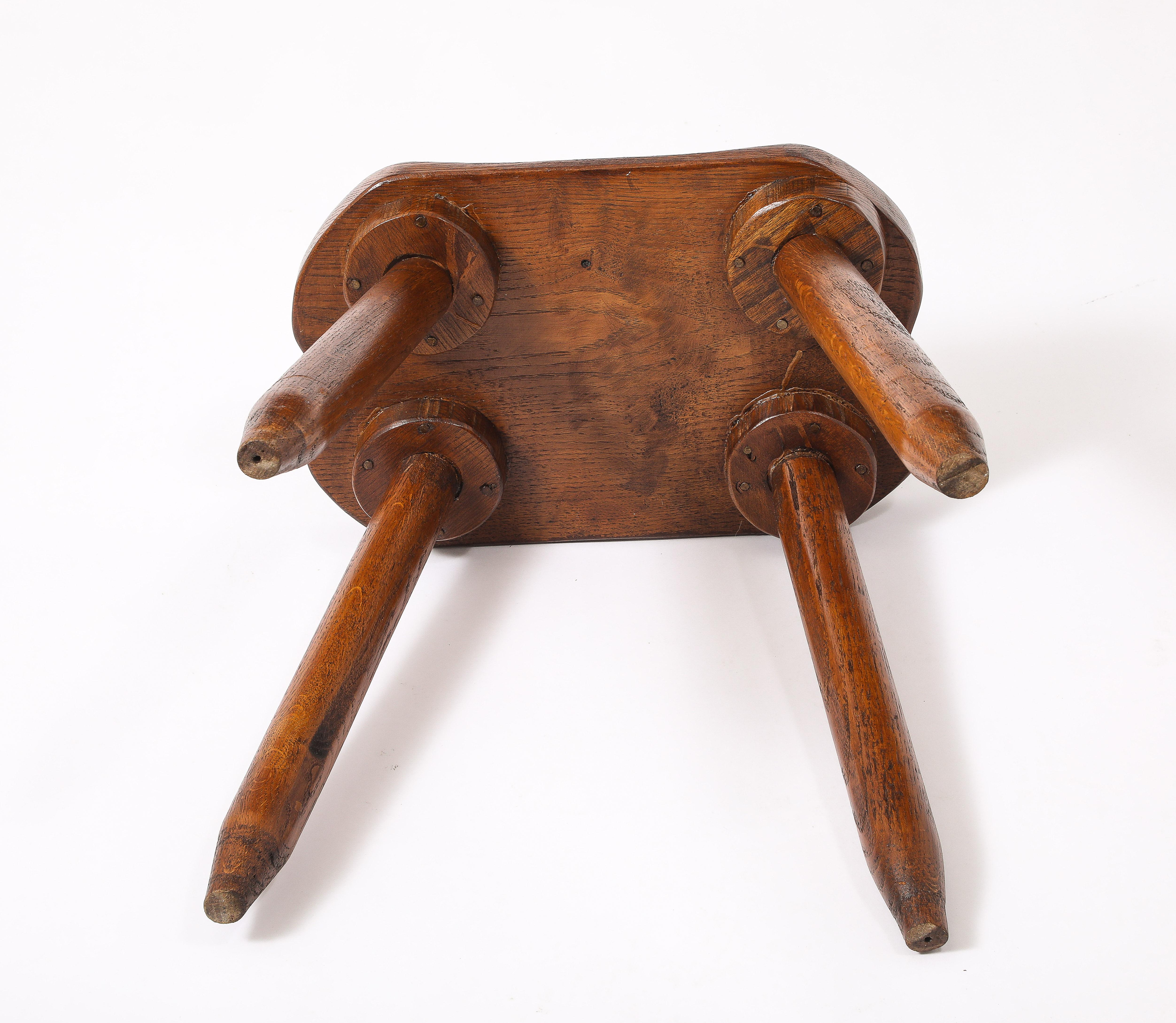 Set of Three Carved Stools, France 1950's For Sale 2