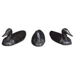 Set of Three Carved Wood Decoys