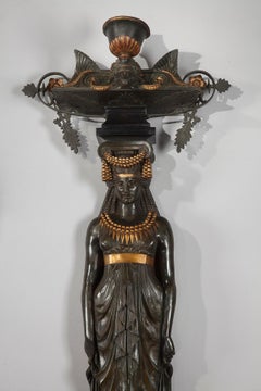 Set of Three Caryatid Planters Attributed to G. Servant, France, Circa 1880