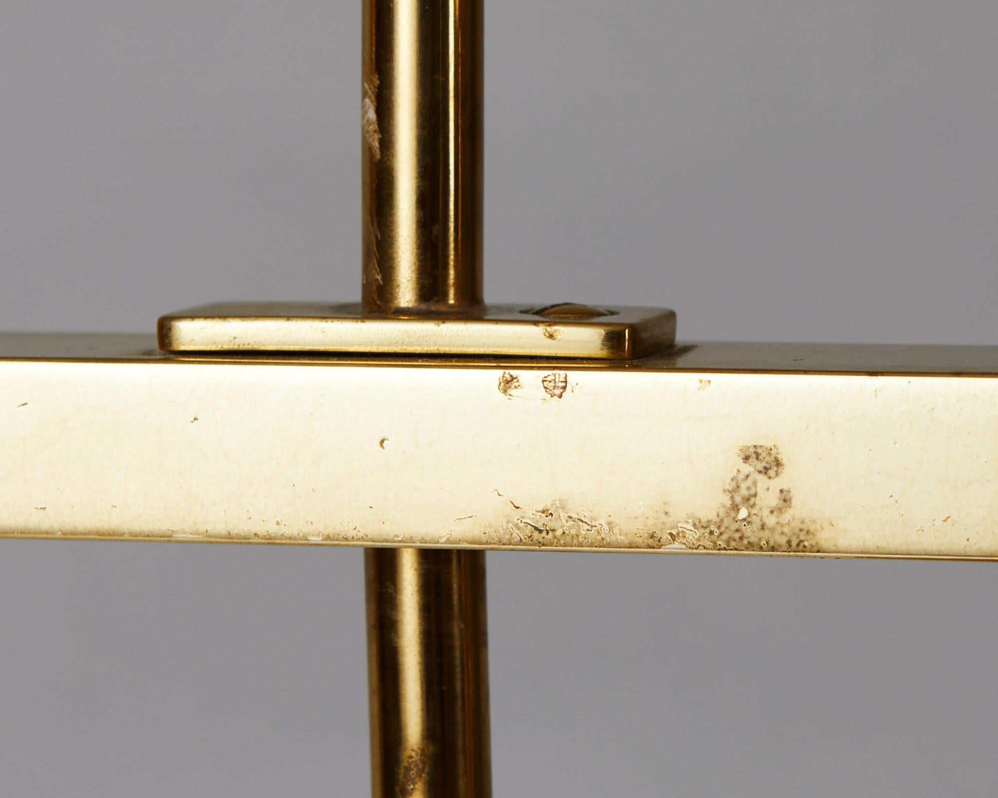 Mid-Century Finnish Ceiling Lights – Triple Pendant Set in Brass, 1960s For Sale 2