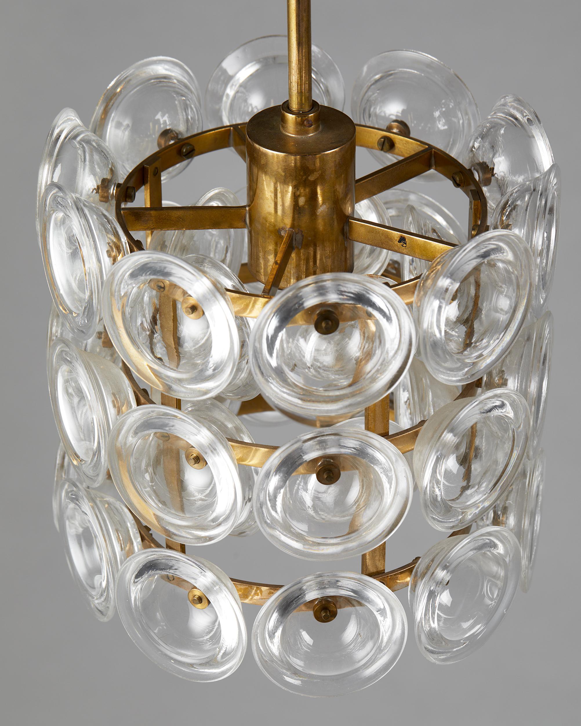 Set of Three Ceiling Lamps Designed by Carl Fagerlund for Orrefors In Good Condition In Stockholm, SE