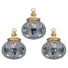 Set of Three Ceiling Lights by F & C Osler	