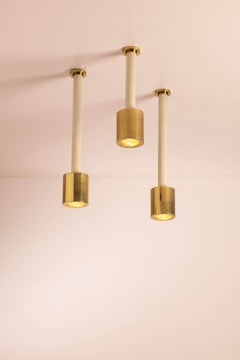 Set of Three Ceiling Spotlights, Italian Manufacture, late 1950s