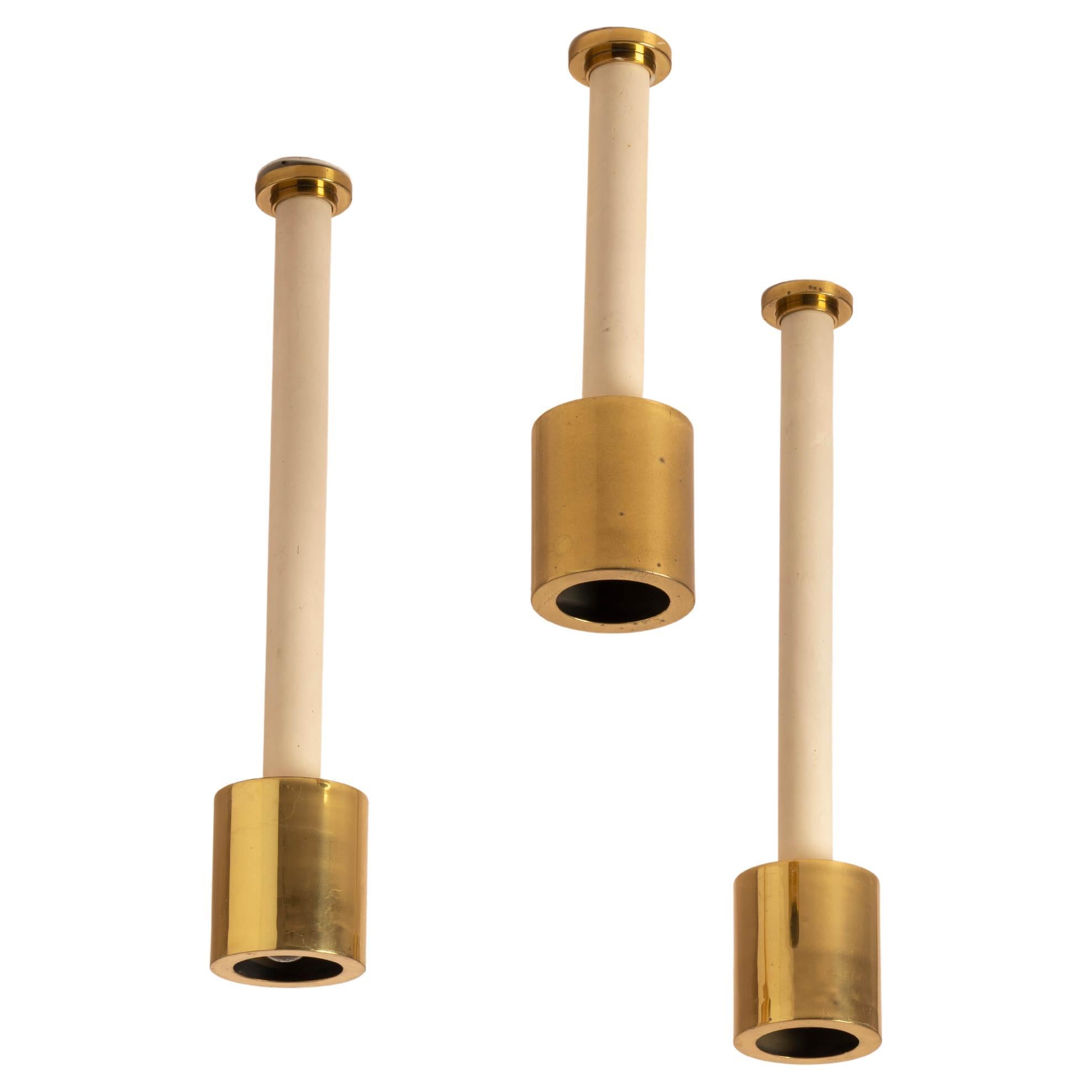 Set of Three Ceiling Spotlights, Italian Manufacture, late 1950s
