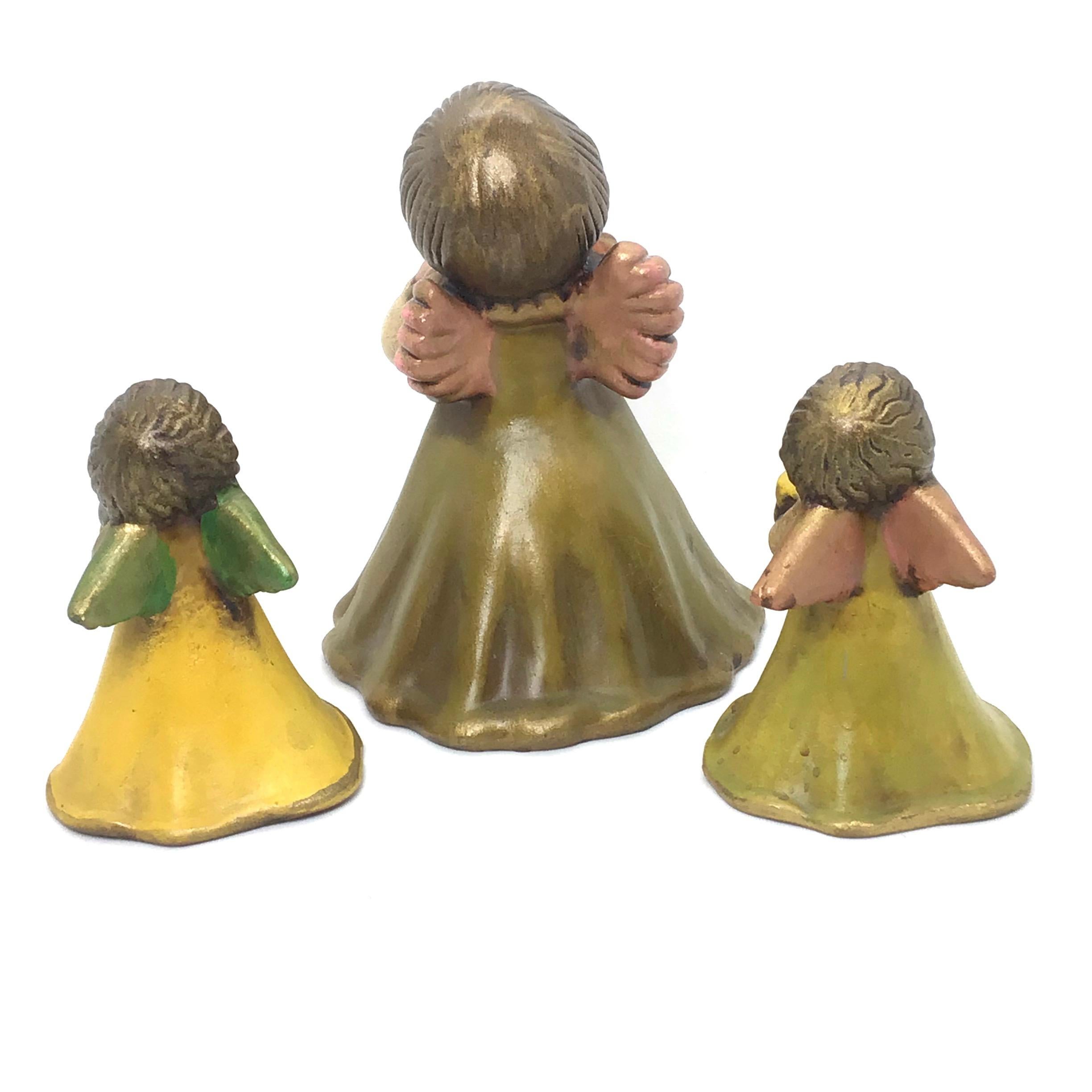 Mid-Century Modern Set of three Ceramic Cherub Angel Candle Stick by Thun, Italy, 1960s