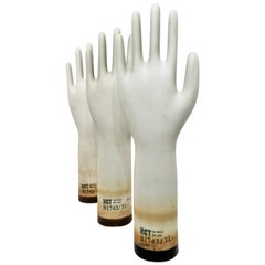 Used Set of Three Ceramic Glove Molds, 2008