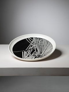 Set of Three Ceramic Pieces by Emilio Scanavino for Cedit, Italy, 1970s