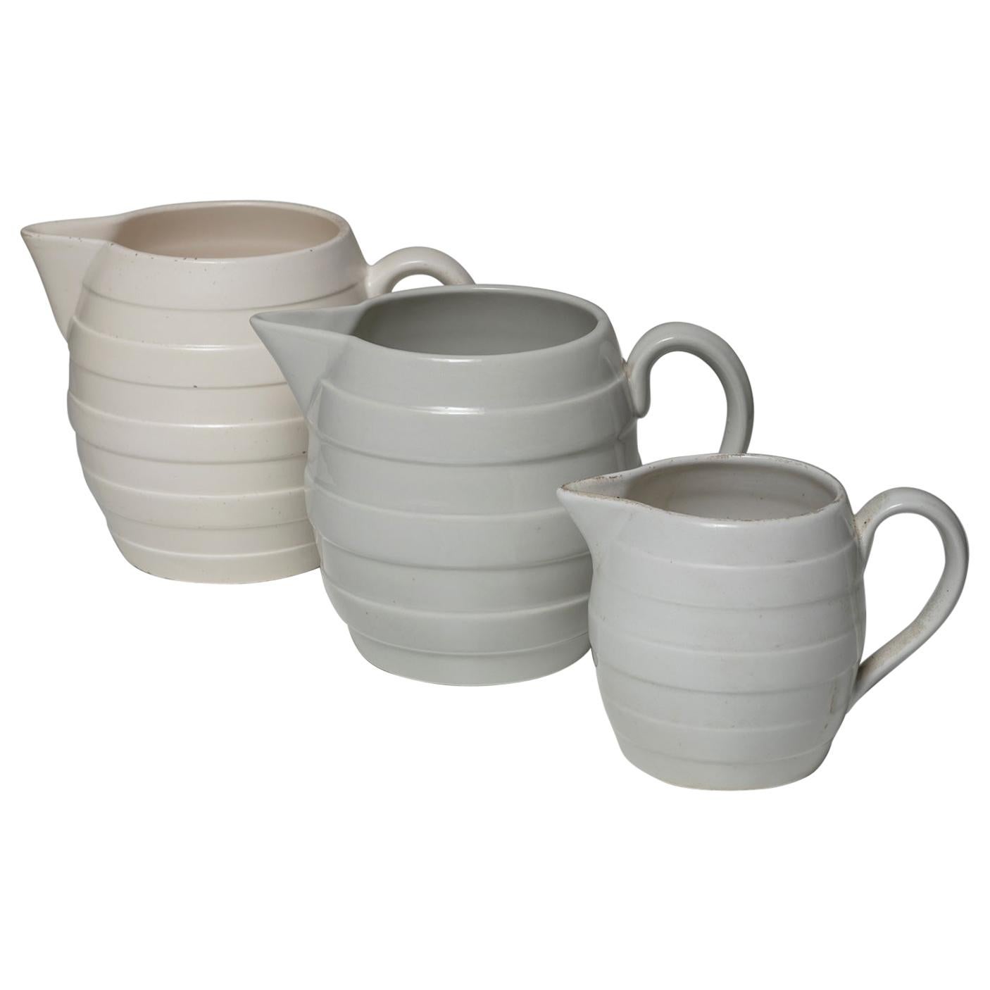 Set of Three Ceramic Pitchers by Guido Andloviz for SCI Laveno, Italy, 1930s For Sale