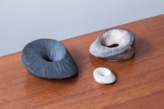 Set of three ceramic sculptures by unknown Danish artist. Made by hand