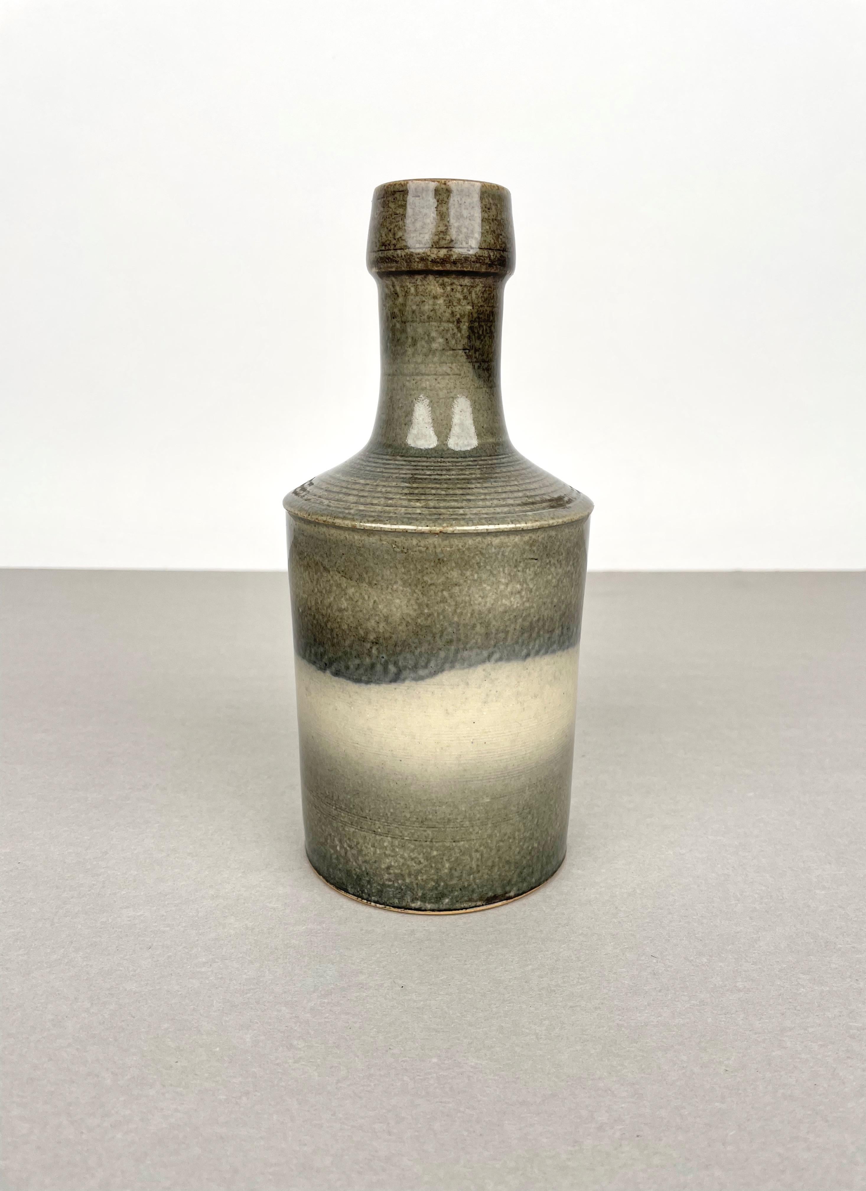 Set of Three Ceramic Vase Bottle Nanni Valentini Laboratorio Pesaro Italy, 1960s For Sale 6