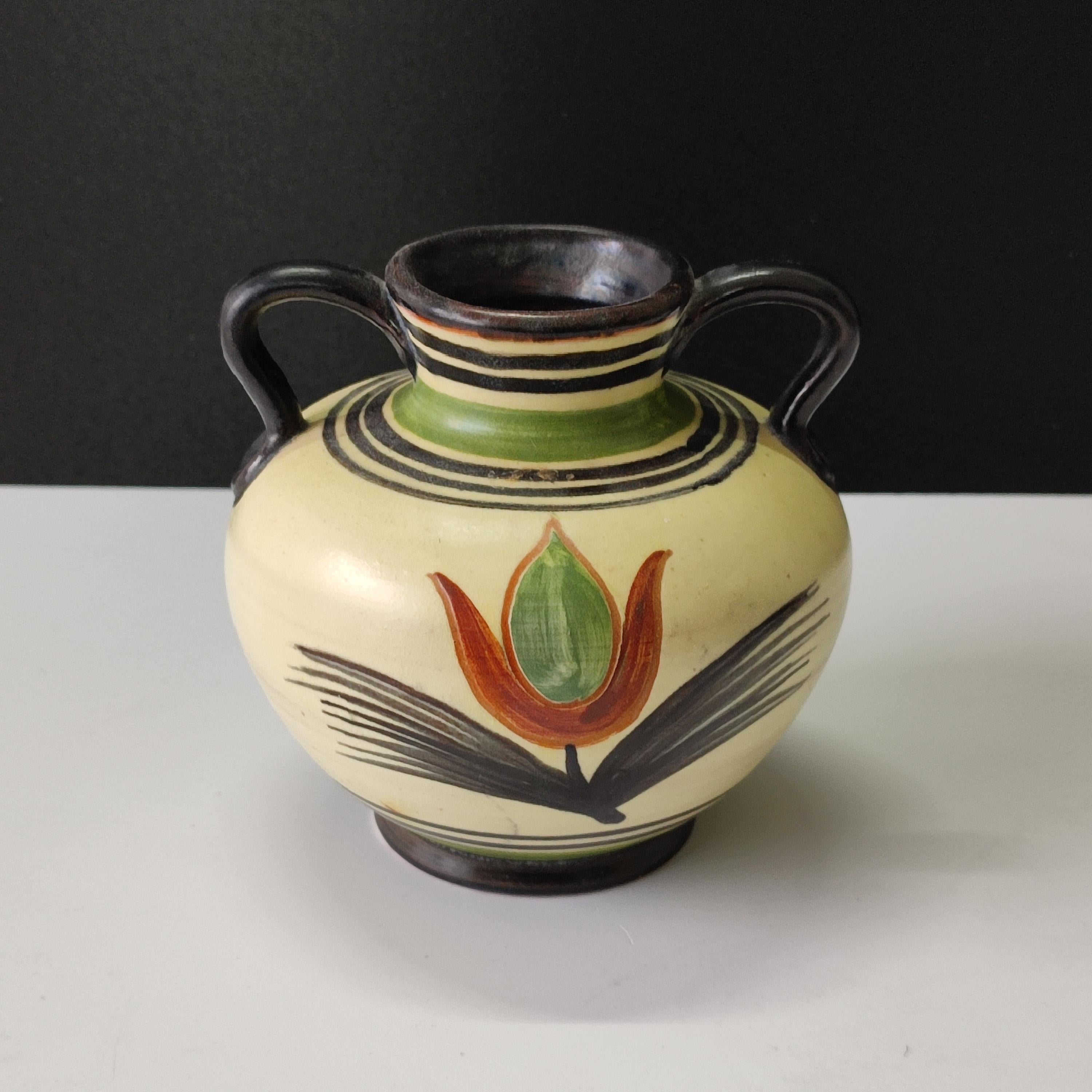 Swedish Set of Three Ceramic Vases, Upsala-Ekeby, Early 20th Century For Sale