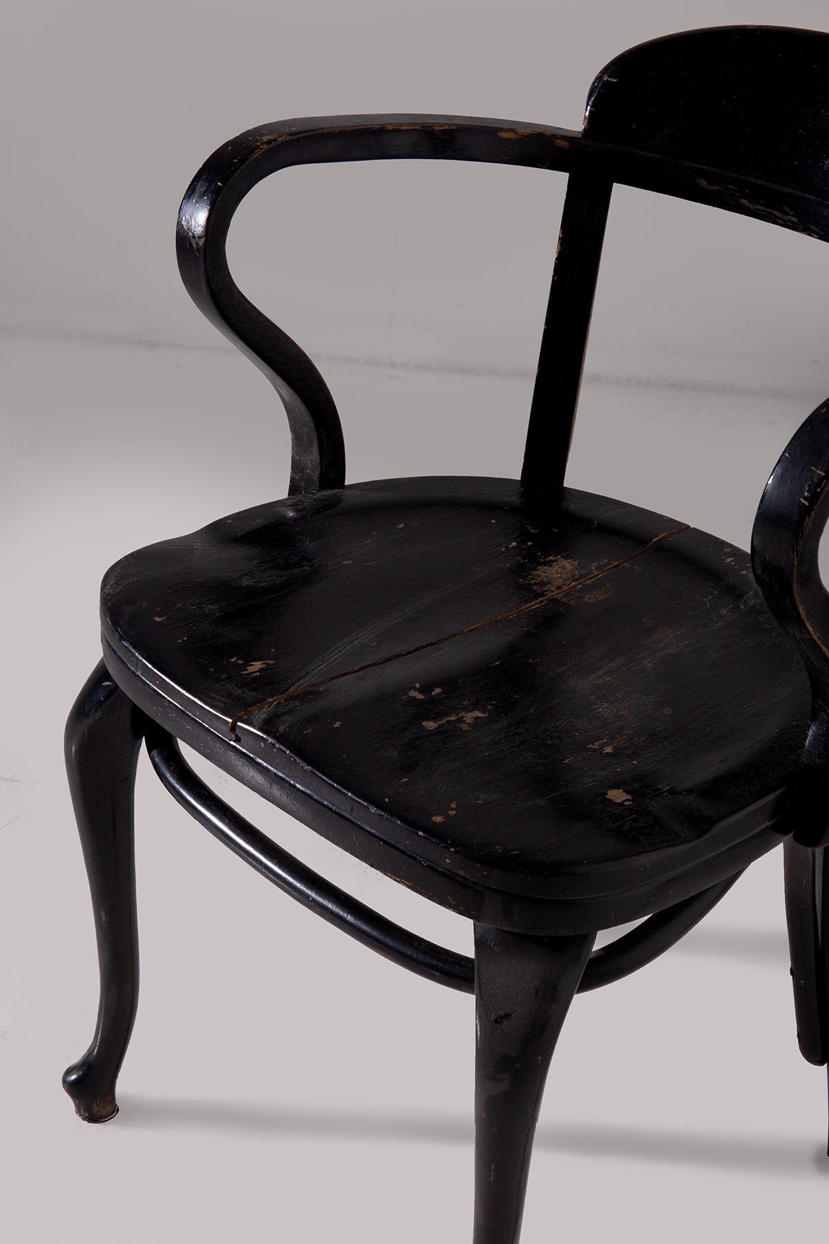 Art déco Ensemble de trois chaises de Michael Thonet et Table Art Déco en vente