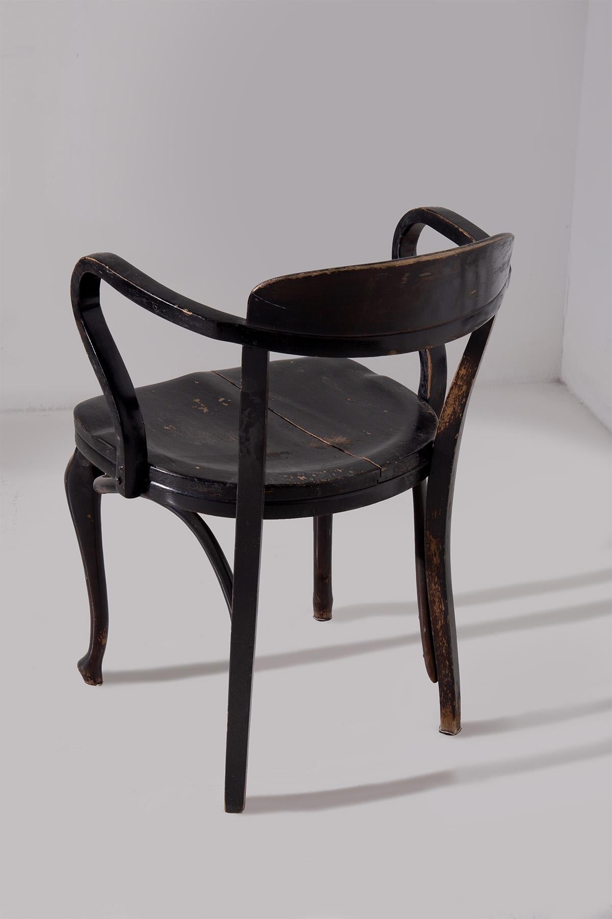 Ensemble de trois chaises de Michael Thonet et Table Art Déco Abîmé - En vente à Milano, IT