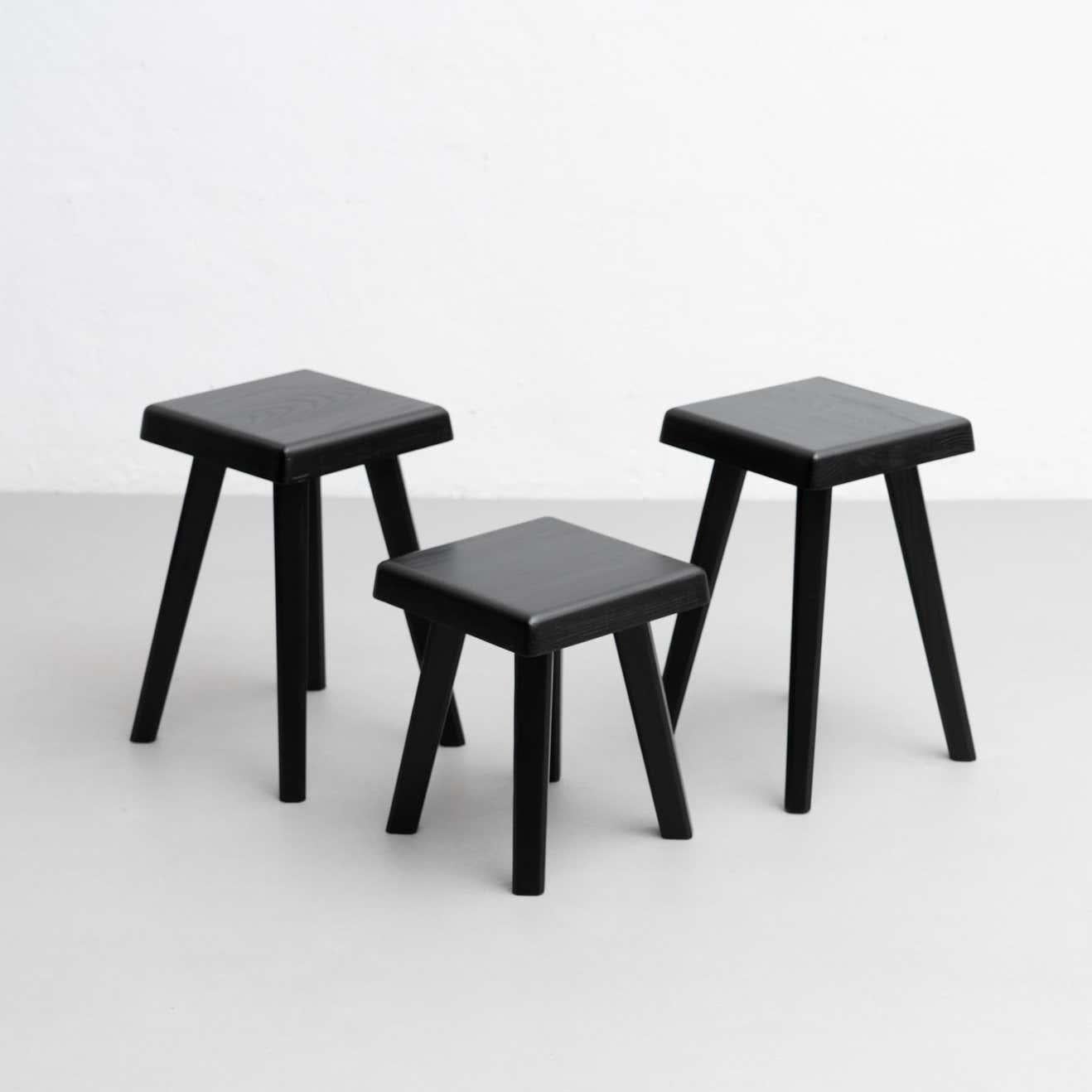 Set of Three Chapo Special Black Edition S01R & S01A Stools For Sale 6