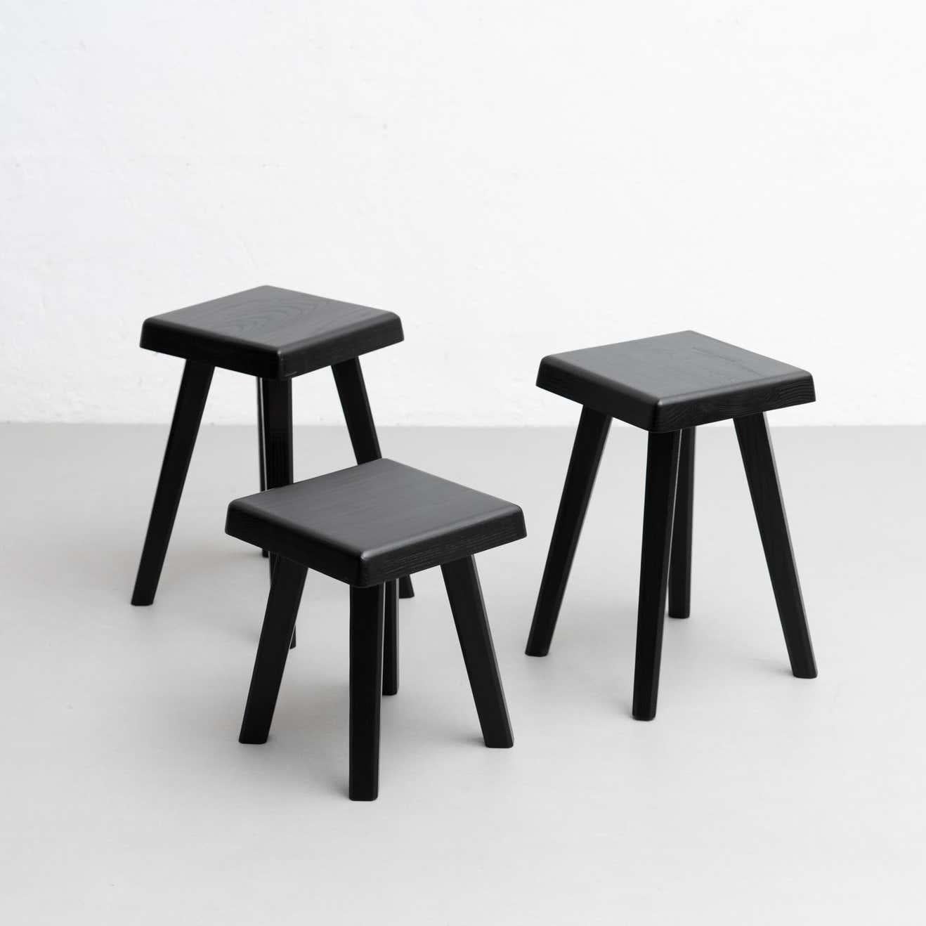 Set of Three Chapo Special Black Edition S01R & S01A Stools For Sale 2