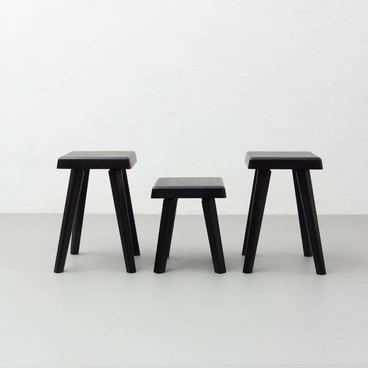 Set of Three Chapo Stools Special Black Edition 10