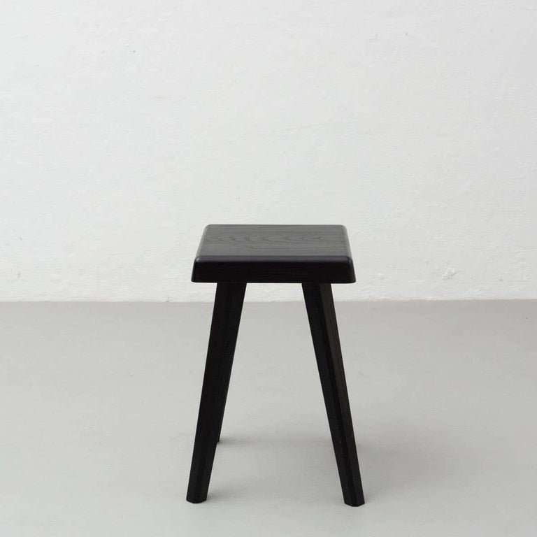 Wood Set of Three Chapo Stools Special Black Edition For Sale