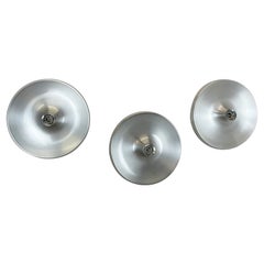 Set of Three Charlotte Perriand Disc Wall Light by Honsel Attrib, Germany, 1970s