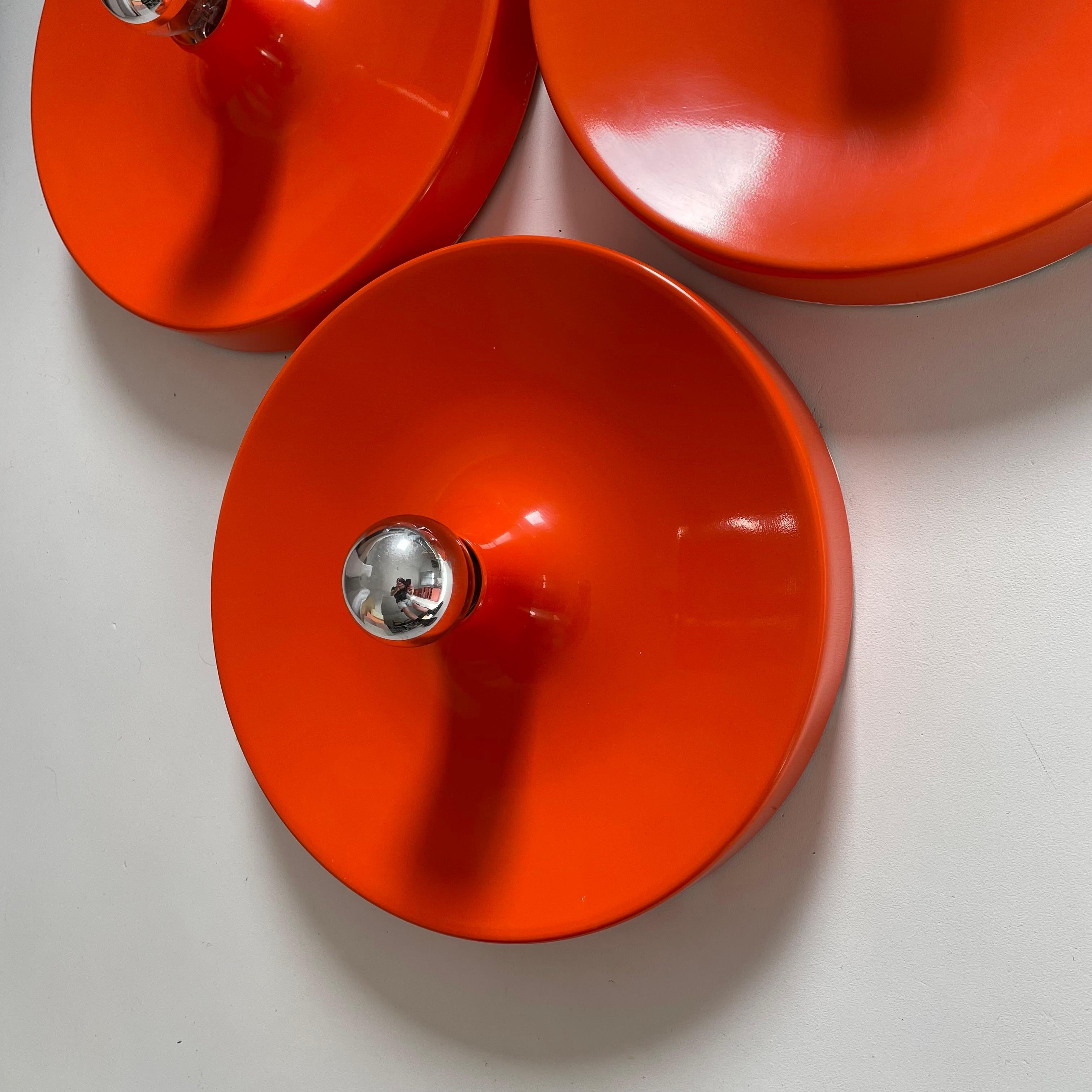 Set of Three Charlotte Perriand Style LES ARCS Wall Light by Staff, Germany 1970 For Sale 11
