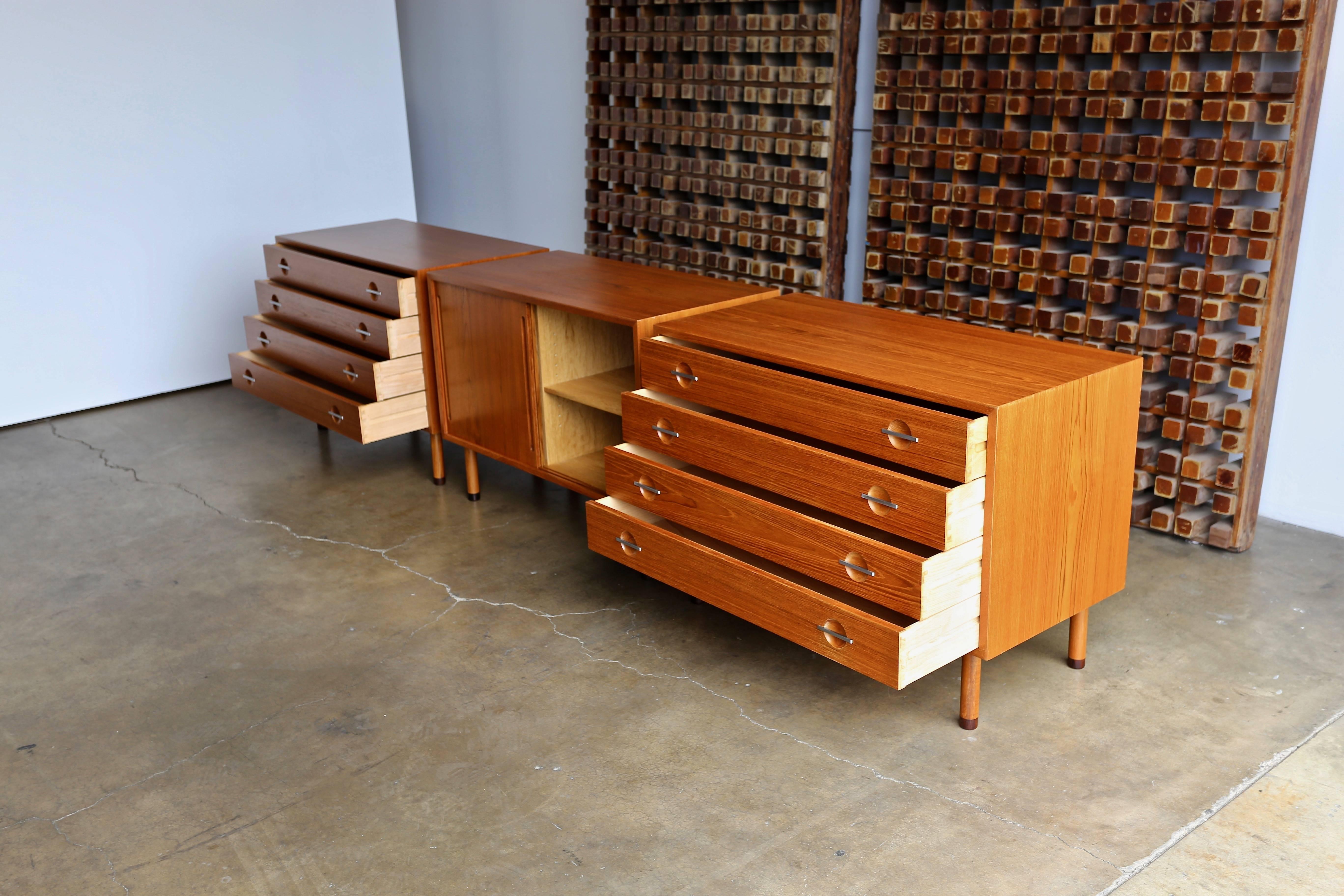 Steel Set of Three Chest by Hans Wegner