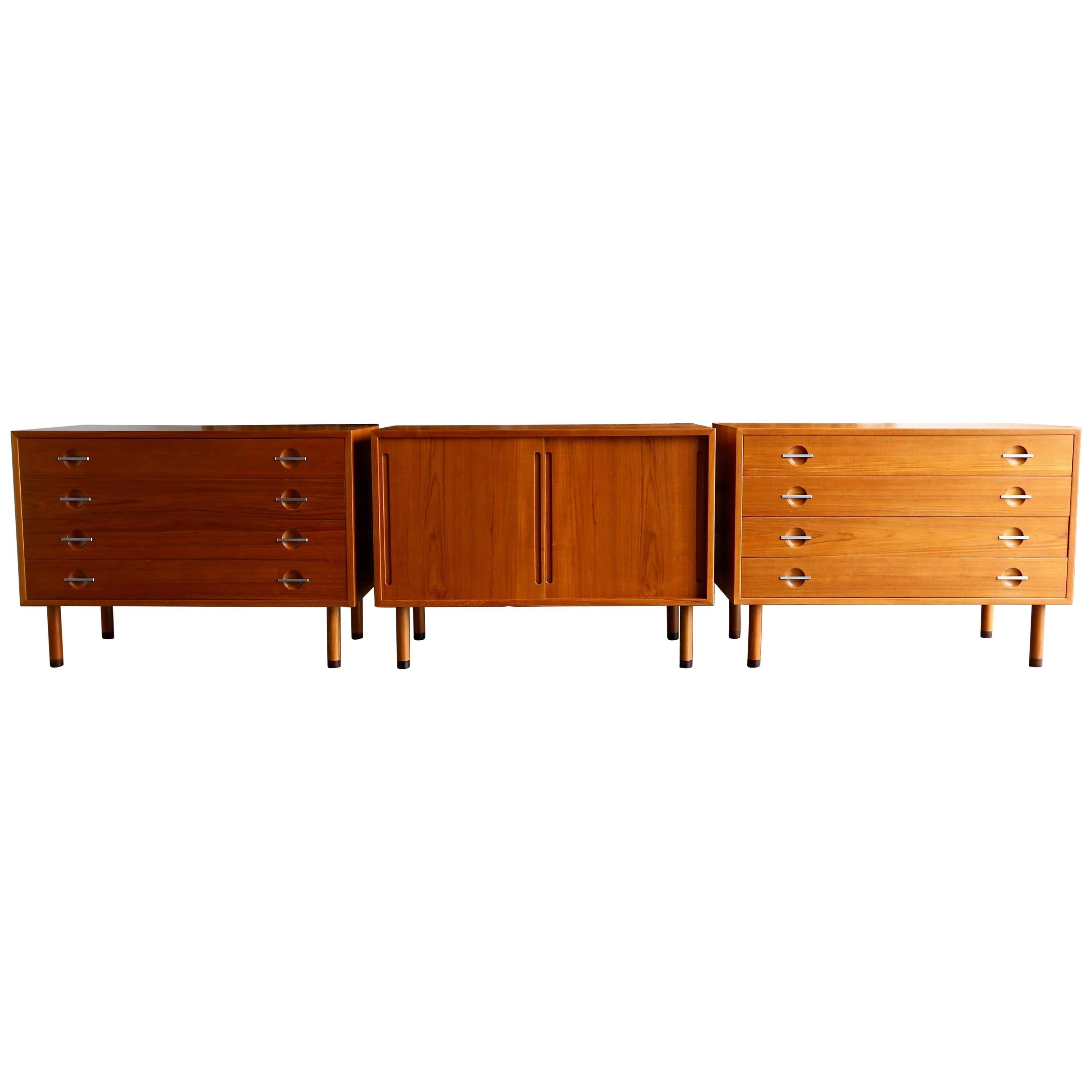 Set of Three Chest by Hans Wegner