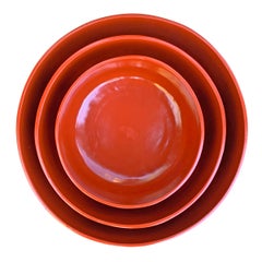 Set of Three Chinese Lacquerware Bowls