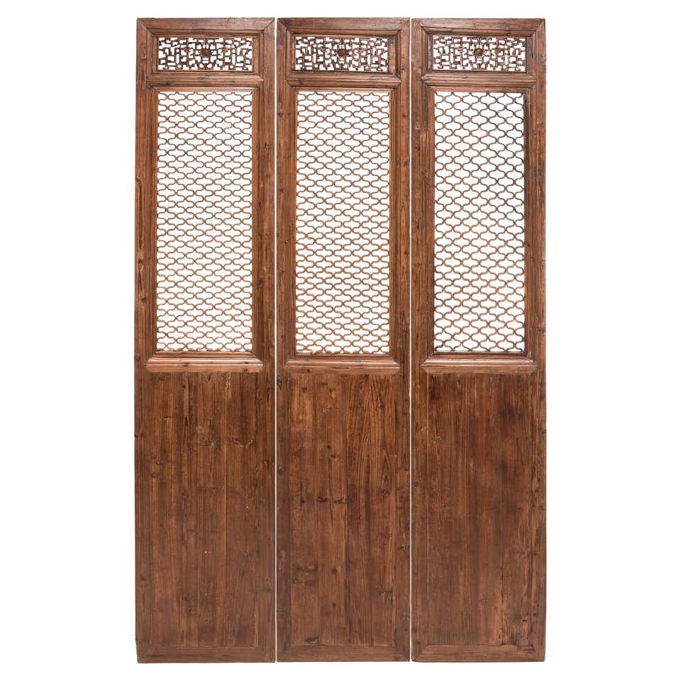 Set of Vintage Philippines Hardwood and Capiz Shell Window and Door ...
