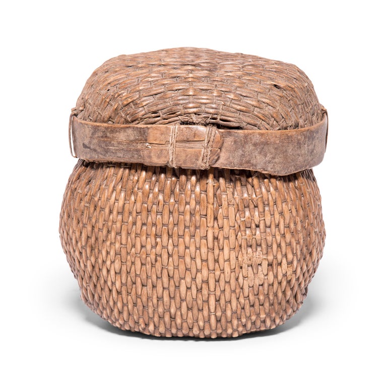 Set of Three Chinese Woven Baskets For Sale at 1stDibs