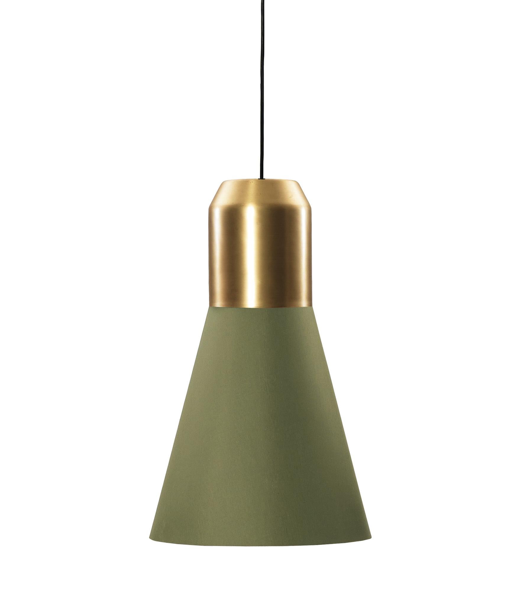 German Set of Three ClassiCon Bell Pendant Lamps Copper Top by Sebastian Herkner