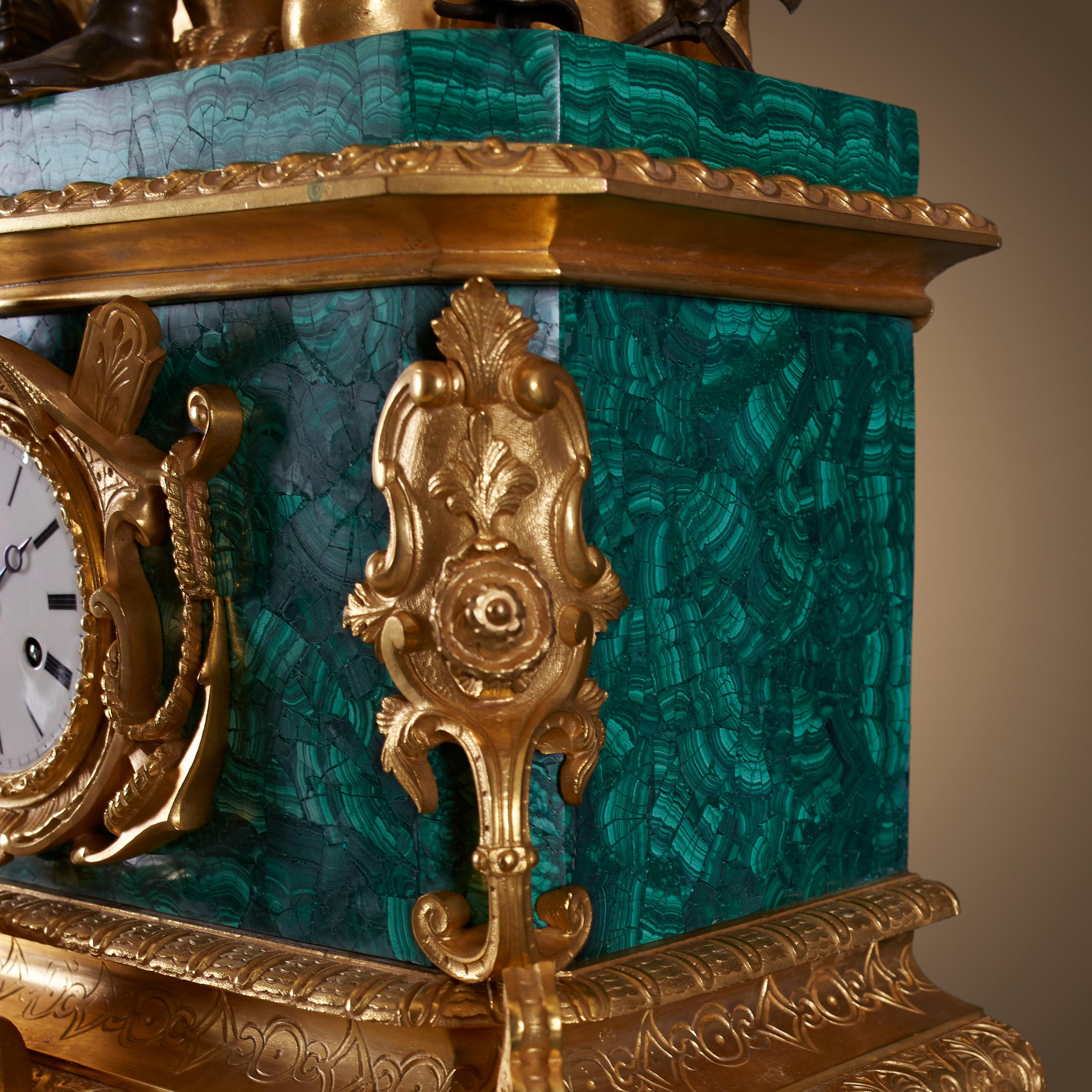 Set of three clocks and two pedestals from the 19th century. For Sale 3