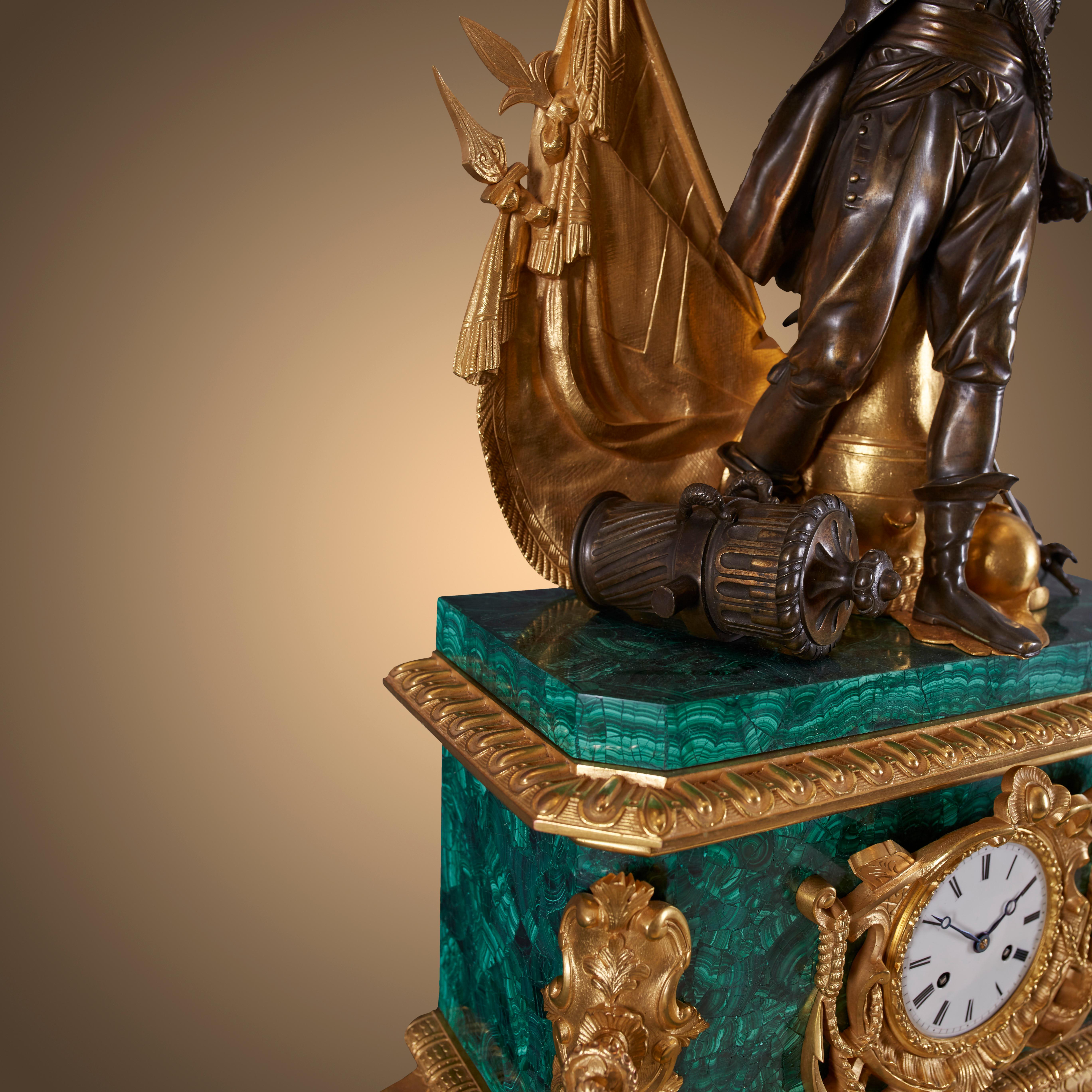 Set of three clocks and two pedestals from the 19th century. For Sale 5