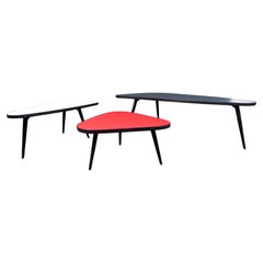 Set of Three Colorful Side Tables