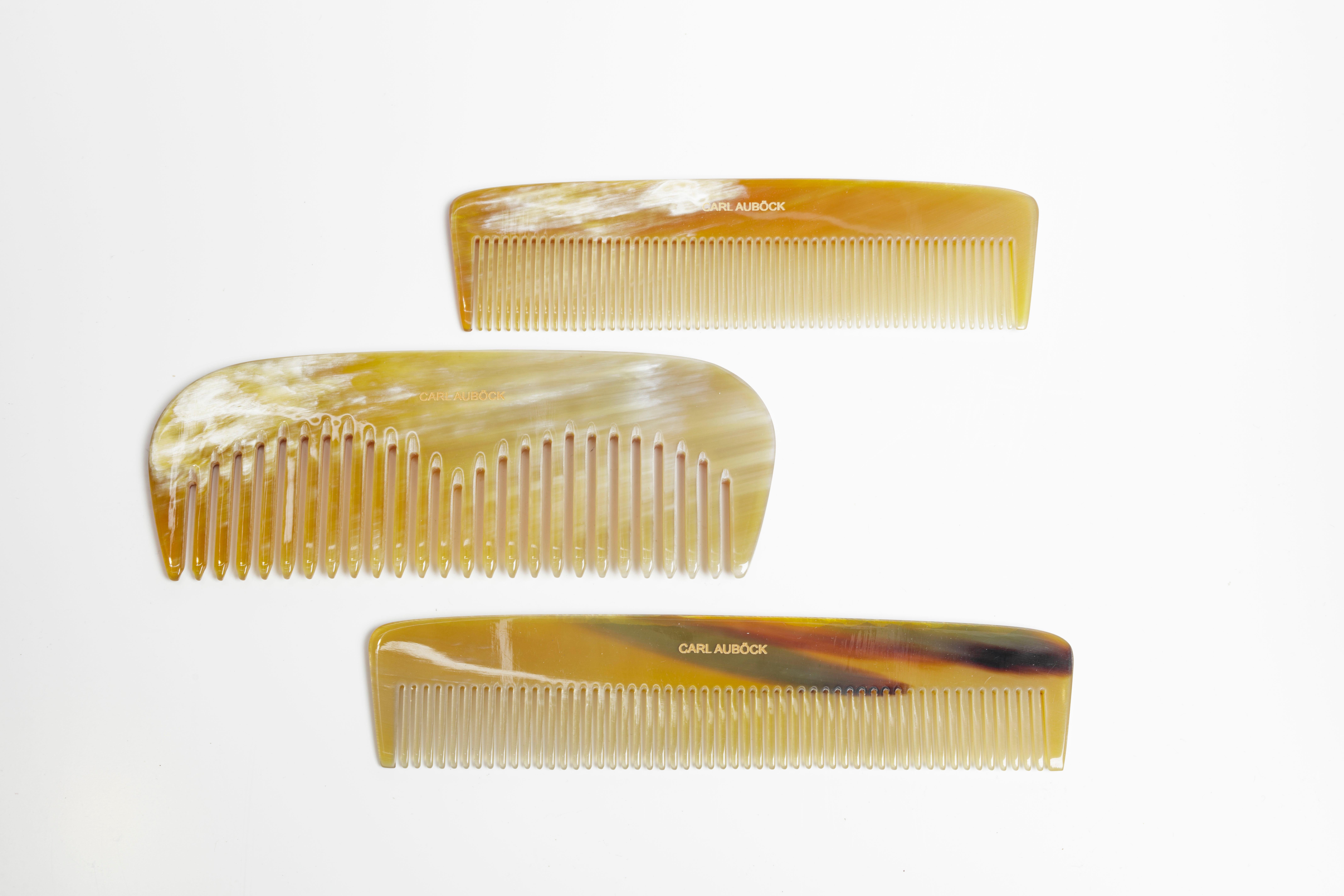 Contemporary Set of Three Combs and a Jar by Carl Auböck, Austria 2022 For Sale