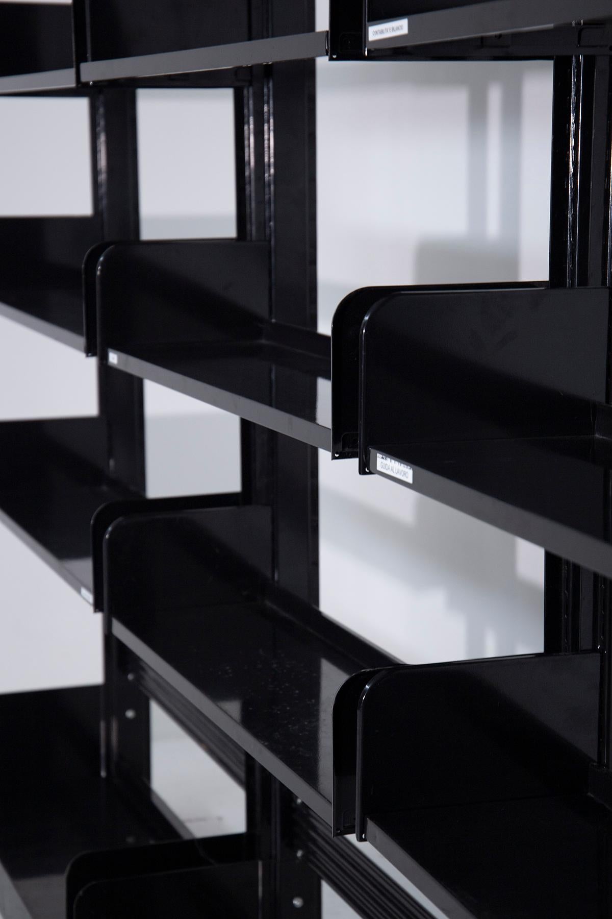 Set of three Congresso Bookcase by Lips Vago black For Sale 1