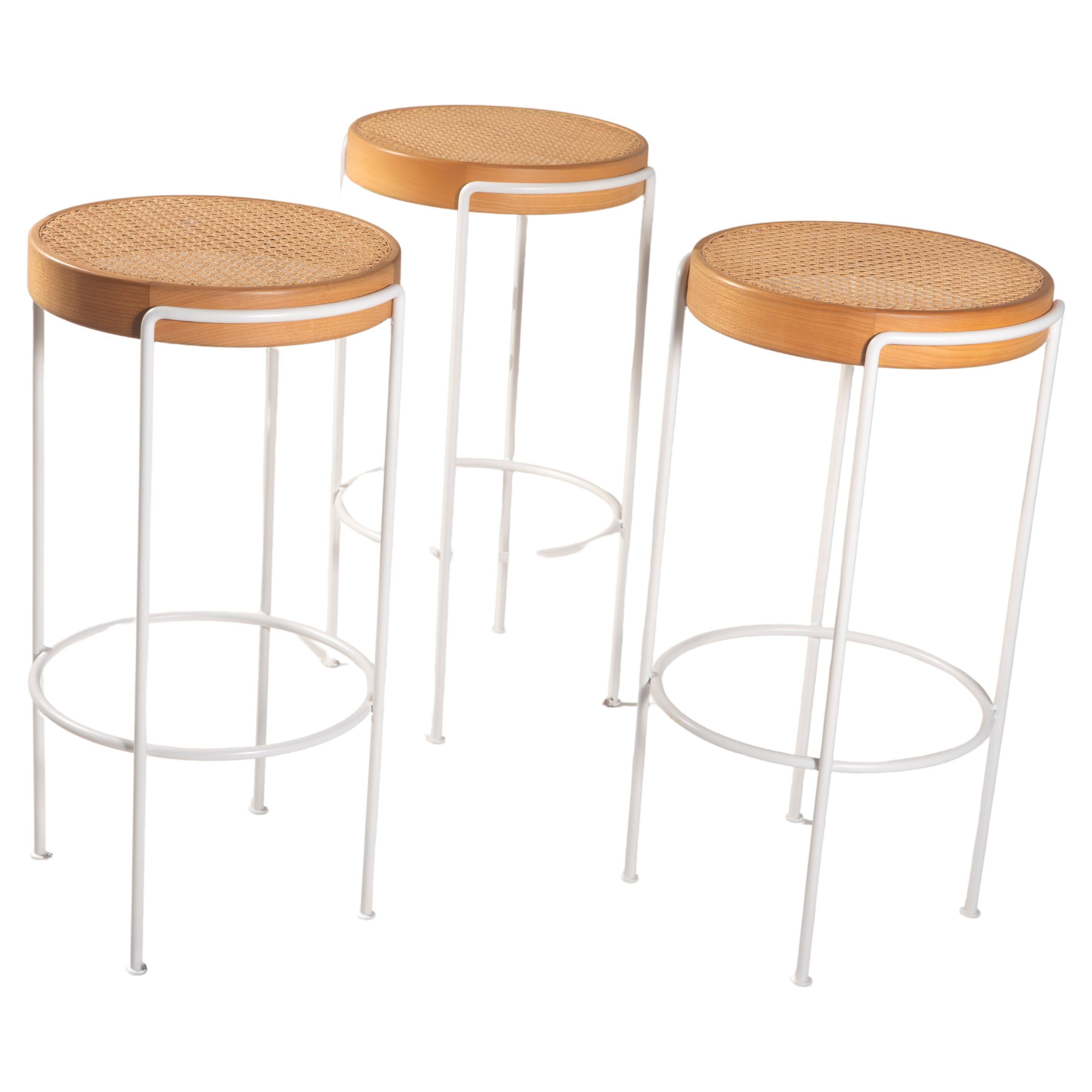 Set of three Contemporary "Iaiá" Stools by Gustavo Bittencourt, 2023 For Sale