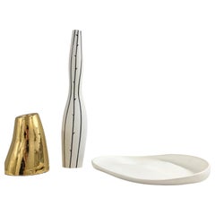 Set of Three Contemporary Italian Vases with an Organic Design