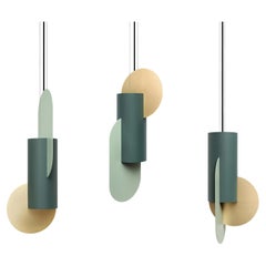 Set of Three Contemporary Pendant Lamps 'Suprematic CS5' by NOOM