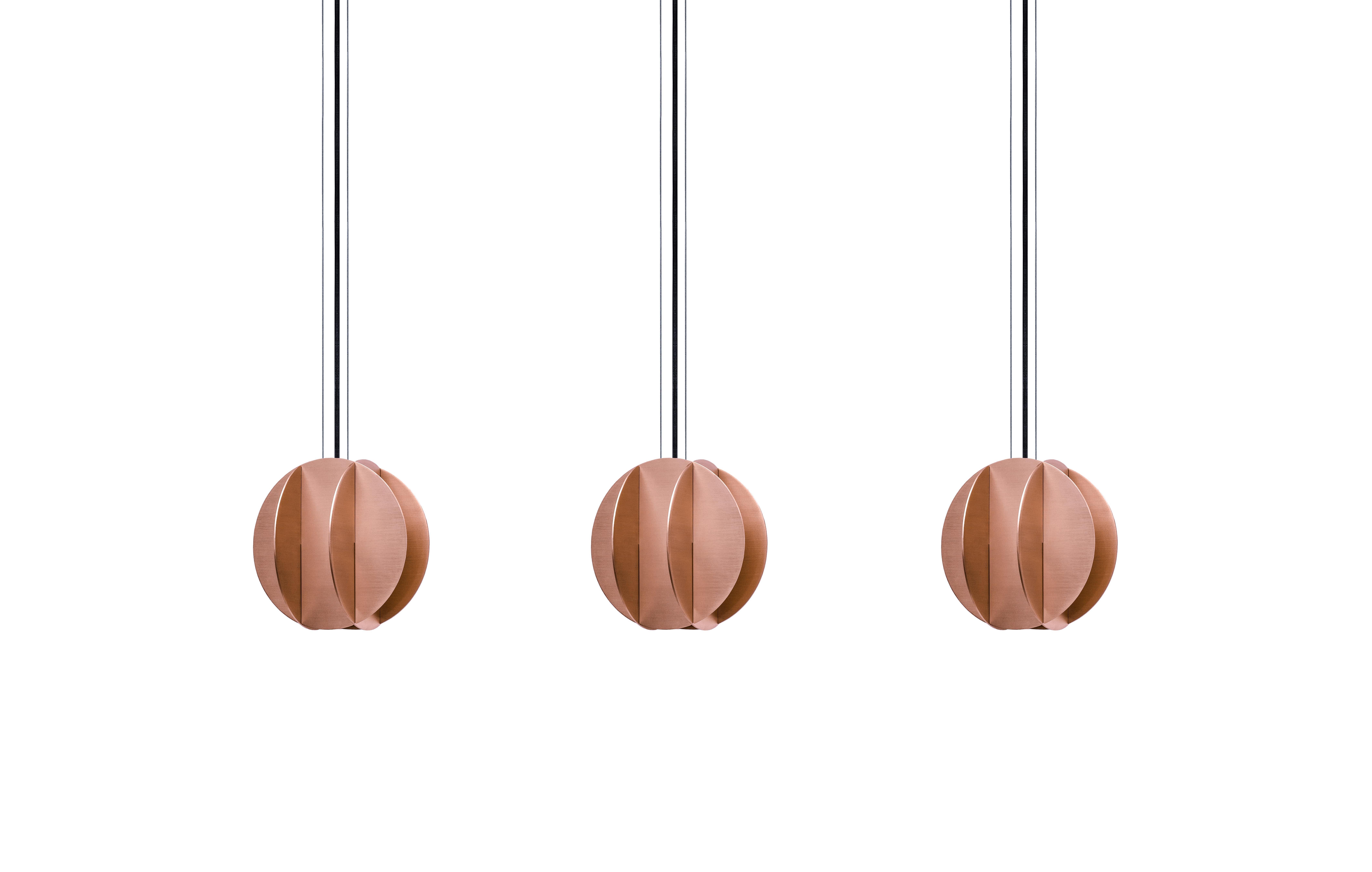 Set di tre piccoli pendenti contemporanei 'EL Lamp CS3' di NOOM, Steele in vendita 7