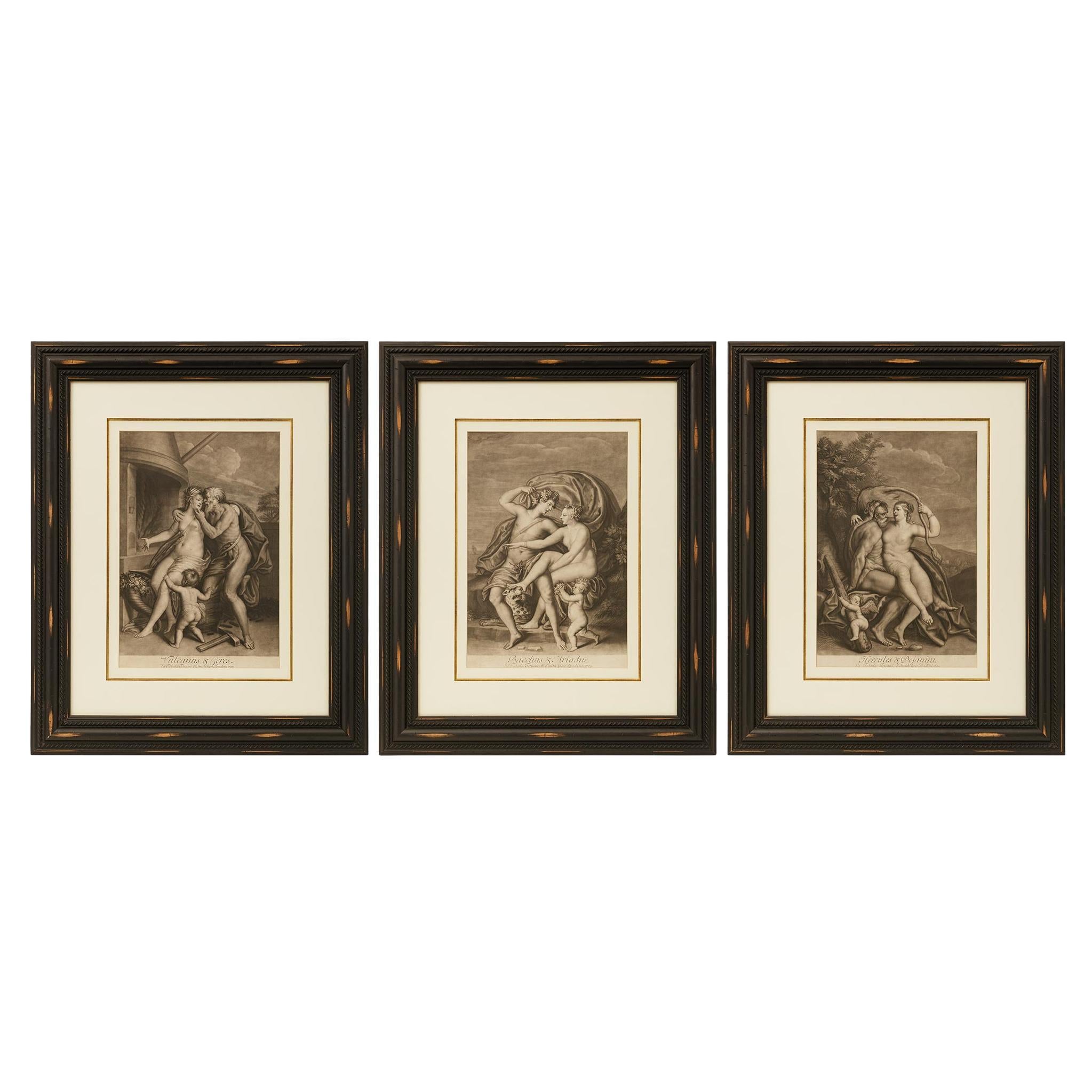 Ensemble de trois lithographies du XIXe siècle continental