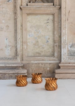Set of three Copper Amphora Vases signed by Egidio Casagrande, Italy, 1950s