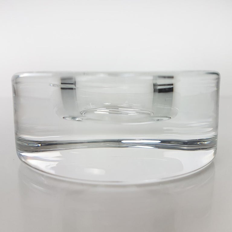 Set of Three Crystal Glass Votive Candleholders by Kosta Boda for Orrefors For Sale 1