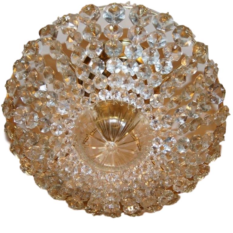 French Set of Crystal Light Fixtures, Sold Individually For Sale